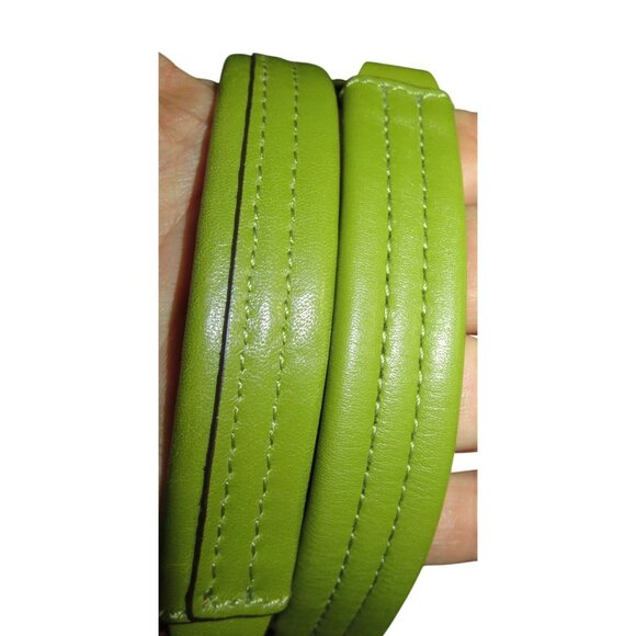 Coach 2012 Chelsea Green Smooth Leather Turn-lock Flap Adjustable Chain Handbag - Picture 9 of 15